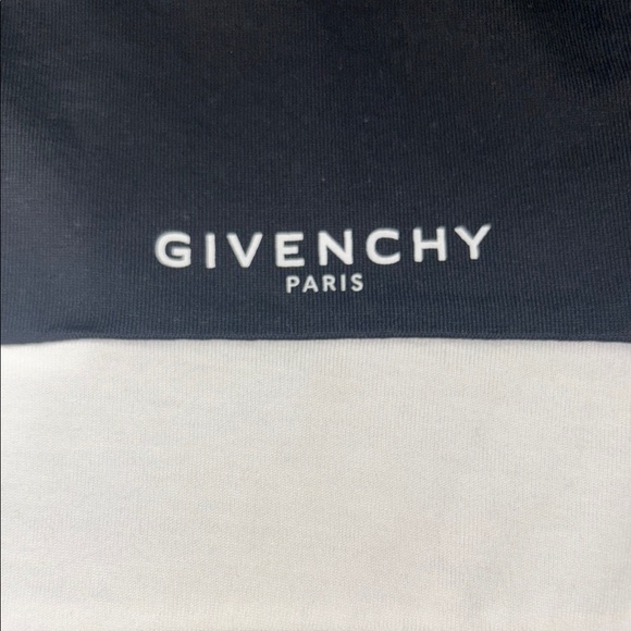 Givenchy Kids - Black Tee with White Stripe : Size 6 - Picture 4 of 4